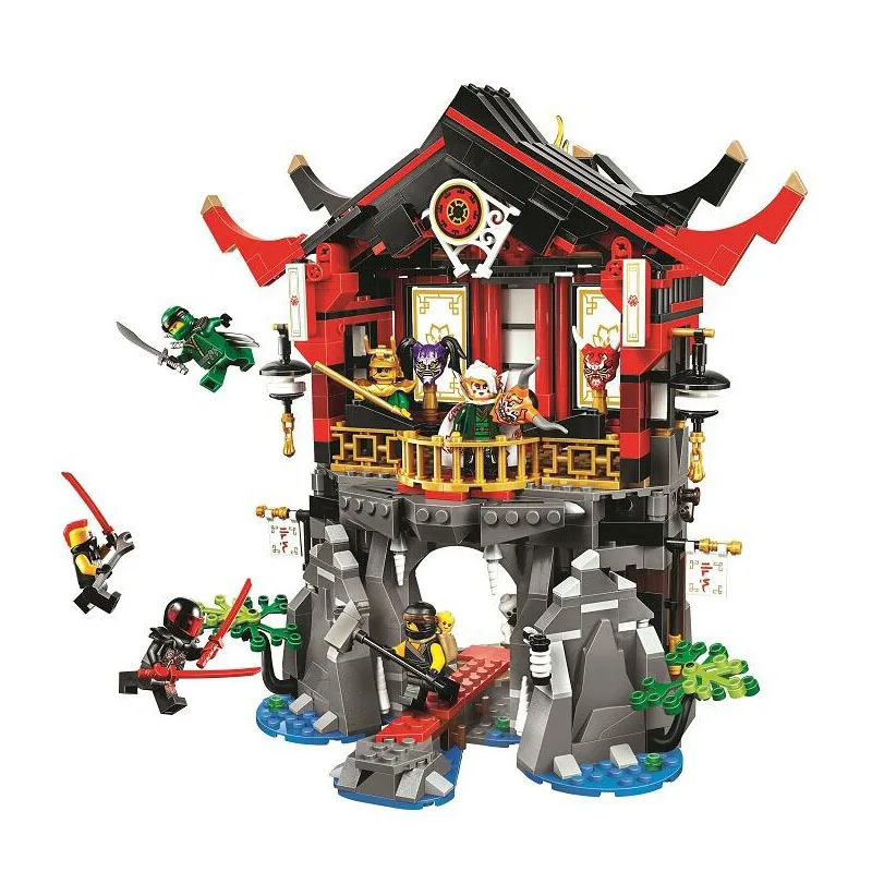 

New 10806 809pcs Legoinglys Ninjago Series The Temple of Resurrection Model Building Block Brick Toys For Children 70643