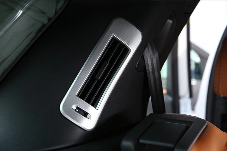 ABS Chrome C Pillar Post Air Conditioner Vent Outlet Frame Cover Trim For Land Rover Discovery Sport 7 Seats