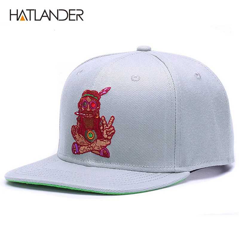 HATLANDER كاب أصلي قبعة للنساء الرجال قبعات البيسبول التطريز الأحرف الصلبة العظام قبعة بتصميم هيب هوب بارد رمادي جاهزة سنببك كاب