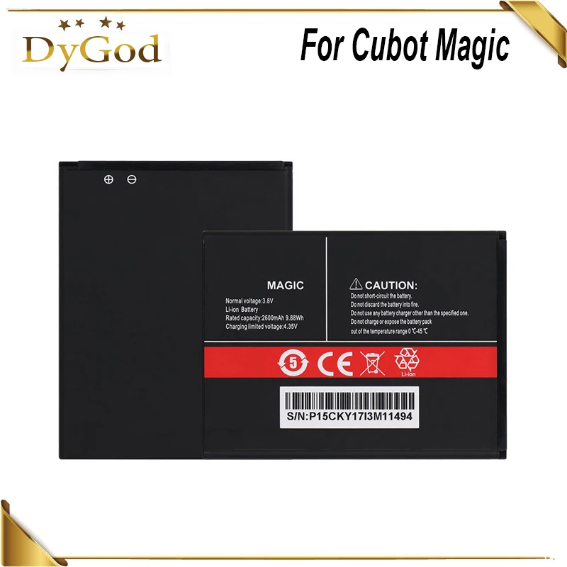 

DyGod 2600mAh Battery for Cubot Magic High Quality mobile phone Replacement Batteries Battery