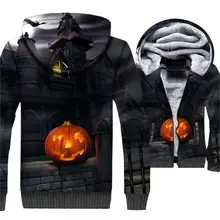 Halloween Tracksuit 2018 Fashion Winter Thick Men's Hoodies Streetwear Zip Up Jacket 3D Print Jack Skellington Sweatshirts Coats Halloween Tracksuit 2018 Fashion Winter Thick Men's Hoodies Streetwear Zip Up Jacket 3D Print Jack Skellington Sweatshirts Coats