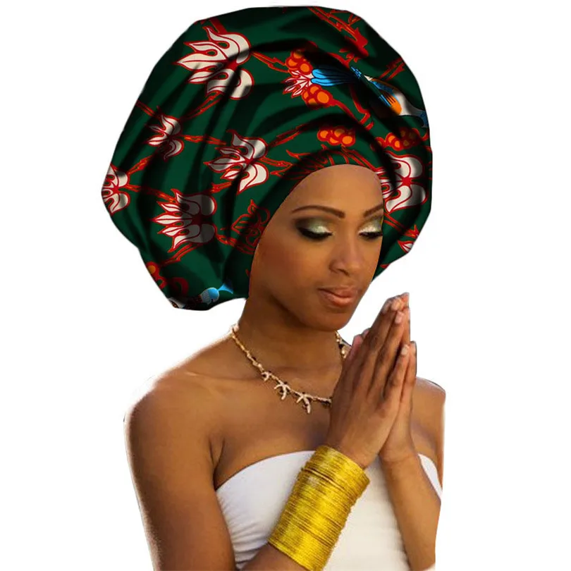

African Head Wrap 2018 Women Headwear Print Fabric Headwrap Tie Scarf Twist Hair Band Turban Bandana Bandage Hijab Hats