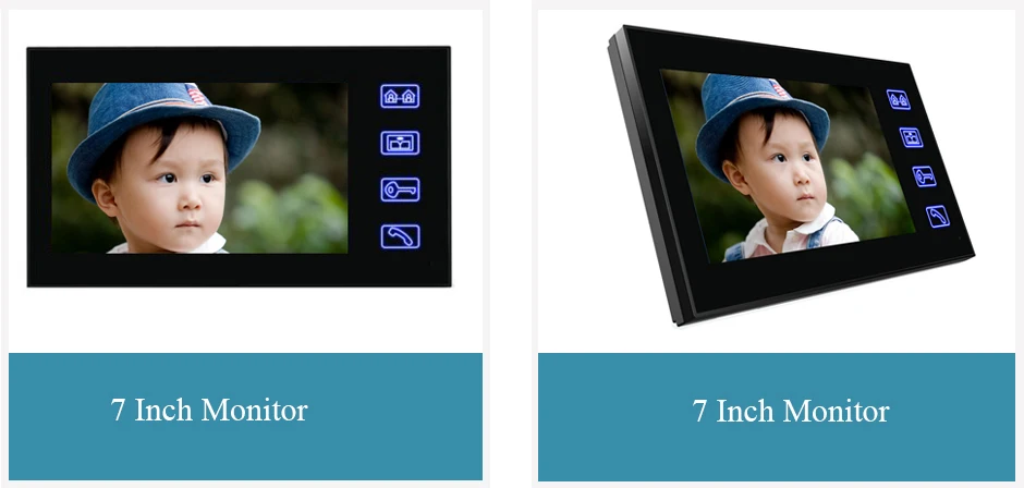 Профессиональный безопасности Hands-Free 7 дюймов Проводная цветная Видео дверь телефон системы с инфракрасный, ночное видение камера