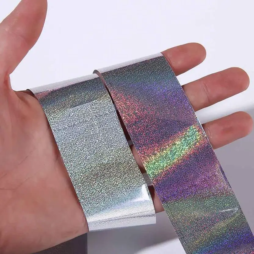 

2017 New 1 roll of 4 * 100 CM Laser Holo Holographic Nail Foils Nail Art Transfer Stickers Ja23