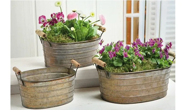 Free Shipping Vintage Garden Flower Pot SETRustic Style Iron Flowerpot1 Set Free Shipping Vintage Garden Flower Pot SETRustic Style Iron Flowerpot1 Set