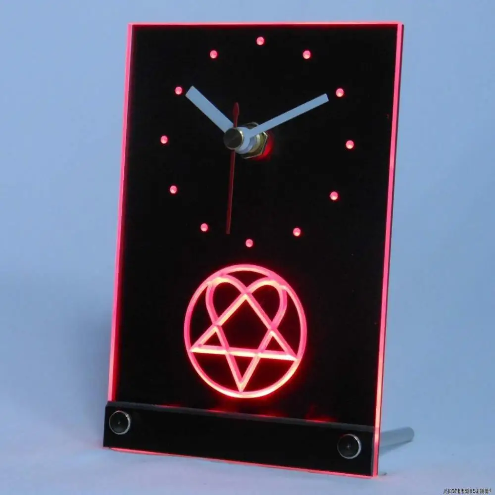 Светодиодные часы tnc0166 Him с логотипом Heartagram настольные 3D часы|3d led clock|3d clockclock |
