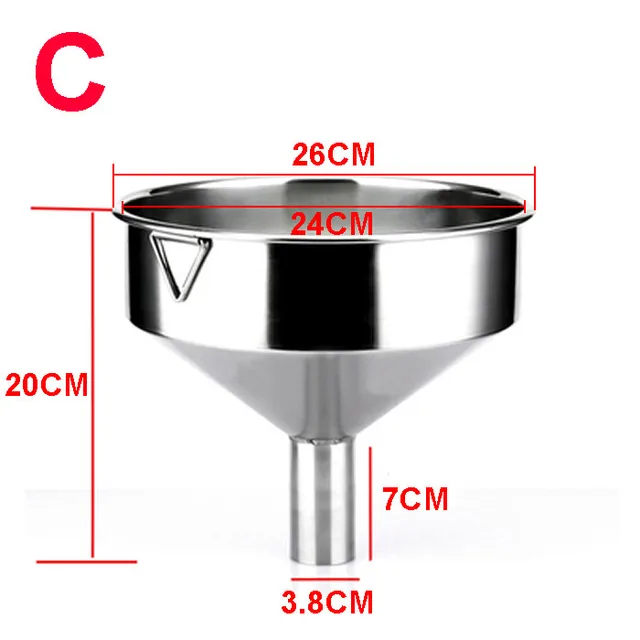 hopper funnel diameter 19cm 20cm 24cm steel funnel Large stainless