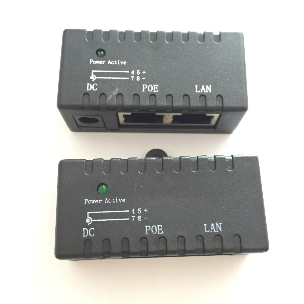 PoE сплиттер, PoE инжектор, 2 порта RJ45, 1 порт DC 5,5 мм* 2,1 мм вход для CCTV IP камеры