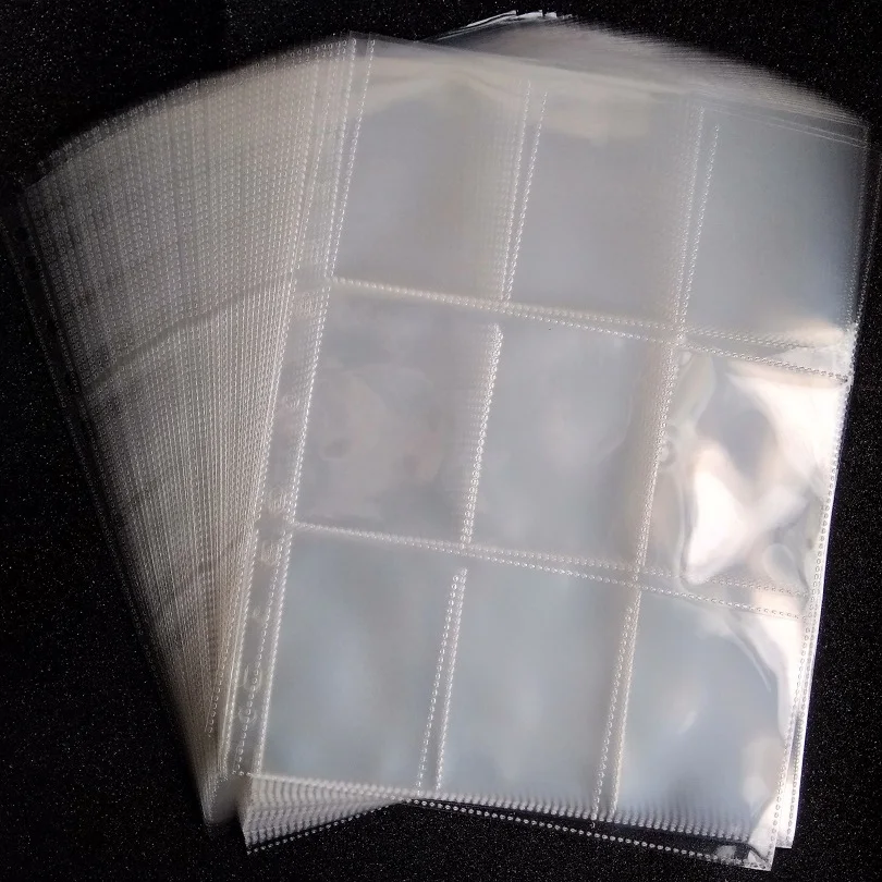 

50 Pages Transparent Cards Page Trading Card Protector Insert From Top 9 Pockets/Page For Magical Trading Game Cards Pages