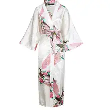 Горячая Распродажа, женский халат для свадьбы, невесты, подружки невесты, ночная рубашка, одежда для сна, цветочное кимоно, платье размера плюс S-XXXL, YF3034
