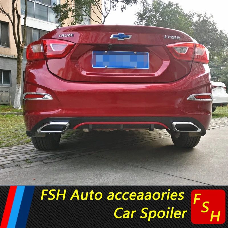 For Cruze Rear spoiler PP Rear Bumper Diffuser Bumpers Protector For