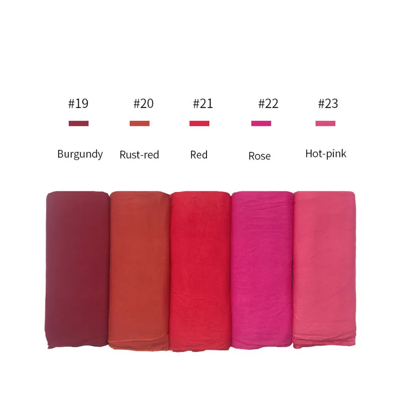 Simples jérsei algodão hijab cachecol elástico feminino