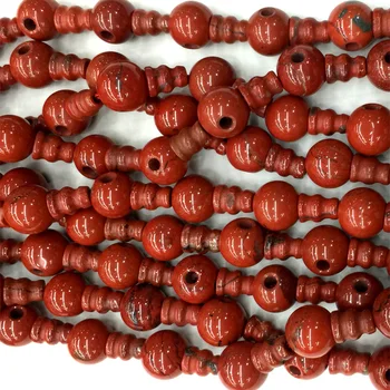 

High Quality Natural Genuine Red Jasper Pagoda Tee Buddha Head Tibet Guru Beads Fit Jewelry DIY Necklaces (10 Beads/lot)