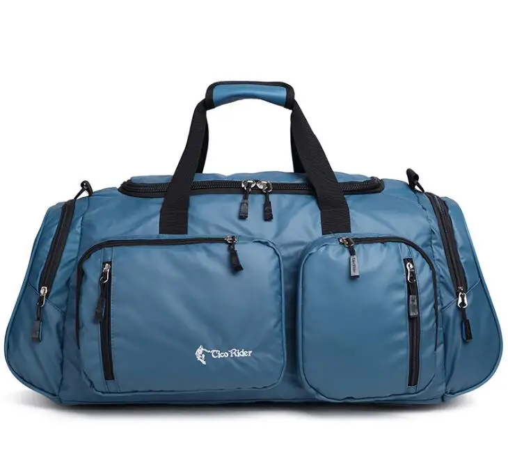 Travel Bag Portable Large Capacity Luggage Bag Male Waterproof Short-distance Travel Bag Outdoor Sports GYM Bag XA153K - Цвет: Lake Blue