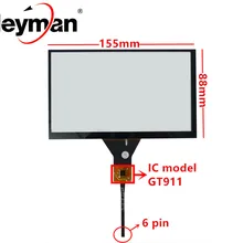 6,2 дюймов 155*88 155 мм* 88 мм GT911 универсальная емкостная сенсорная дигитайзер автомобильный DVD НАВИГАЦИЯ сенсорный экран панель Стекло