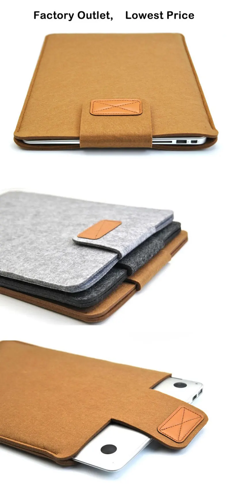 Мягкий фетр тетрадь Laptop Sleeve сумка чехол для Macbook Pro Reitina Air Xiaomi acer Dell hp Asus Lenovo 11 12 13 14 15 дюймов