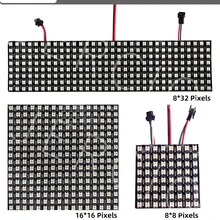 JERCIO панель экран как Ws2812b 8*8 16*16 8*32 пикселей цифровой гибкий светодиодный программируемый индивидуально адресуемый полноцветный DC5V