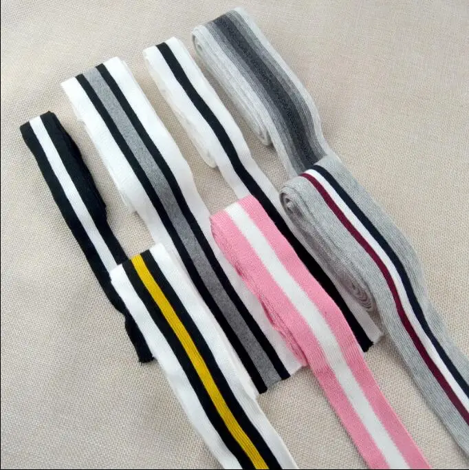 

Mercerized cotton webbing clothing accessories clothing pants side decorative strip color ribbon stripes with hand fabric DN83