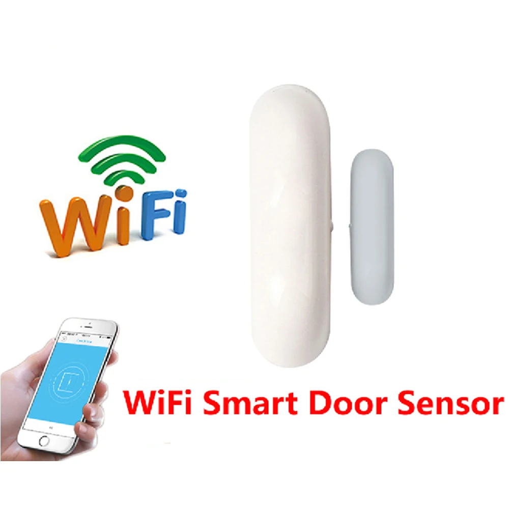 

WiFi Home Door Sensor Window Detector App Notification Alerts Battery Operated Home Security Sensor