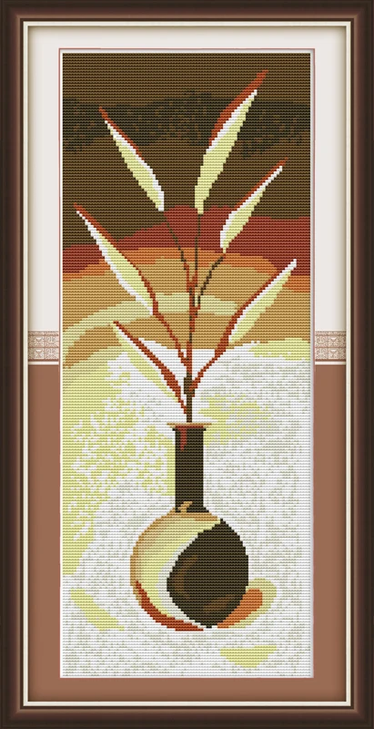 

Joy Sunday Flower art-triptych Cross Stitch 14CT11CT Cross Stitch Sets DIY Cross Stitch Kit for Embroidery Home Decor Needlework