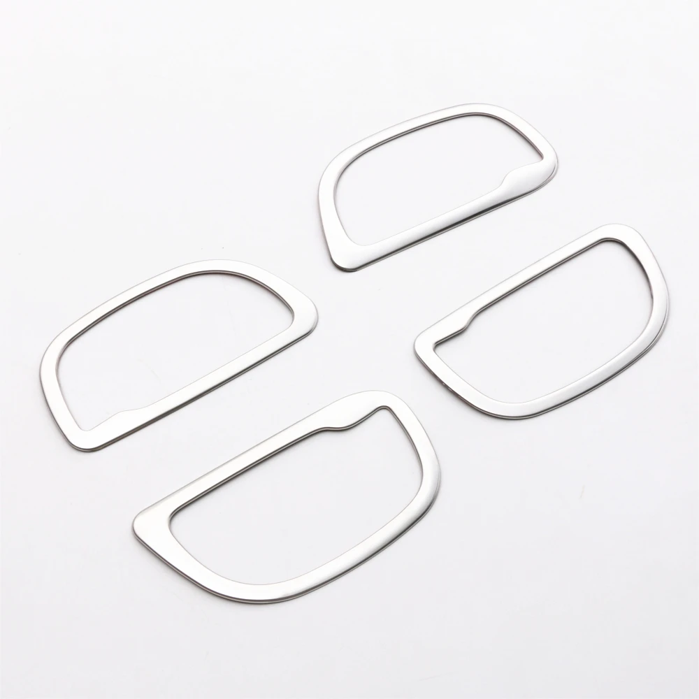 JY 4pcs SUS304 Stainless Steel Interior Inner Handle Trims Car Styling Cover for Toyota Vitz Yaris Hatchback Facelift car door corner cover