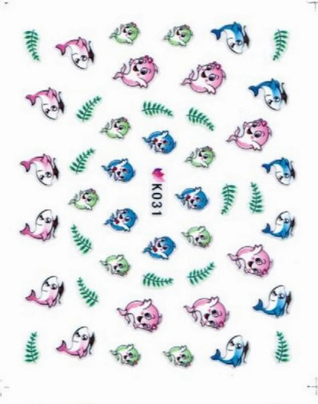 

11 PACKS / LOT 3D SIMULATION FISH SEA WORLD SEA STAR PALM TREE SAIL BOAT NAIL TATTOOS STICKER K025-035