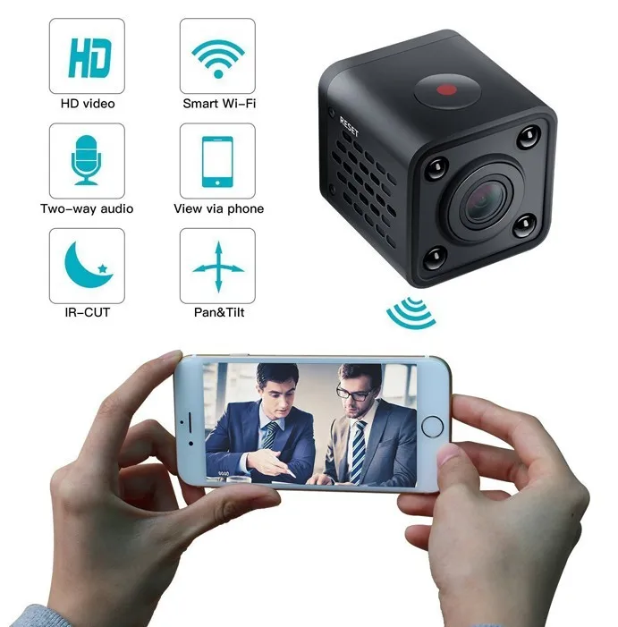 

Wireless WiFi mini Camcorder Mini Pocket Camera HD 1080p Handhold Digital Cameras Portable DV Recorder 120 Degree Angle View Cam