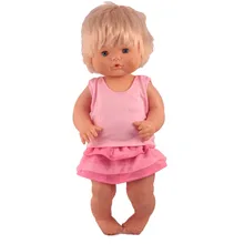 41 см Nenuco Кукла Одежда и аксессуары Nenuco Ropa y su Hermanita розовый топ на бретелях и плиссированная юбка для 16 дюймов Nenucos кукла