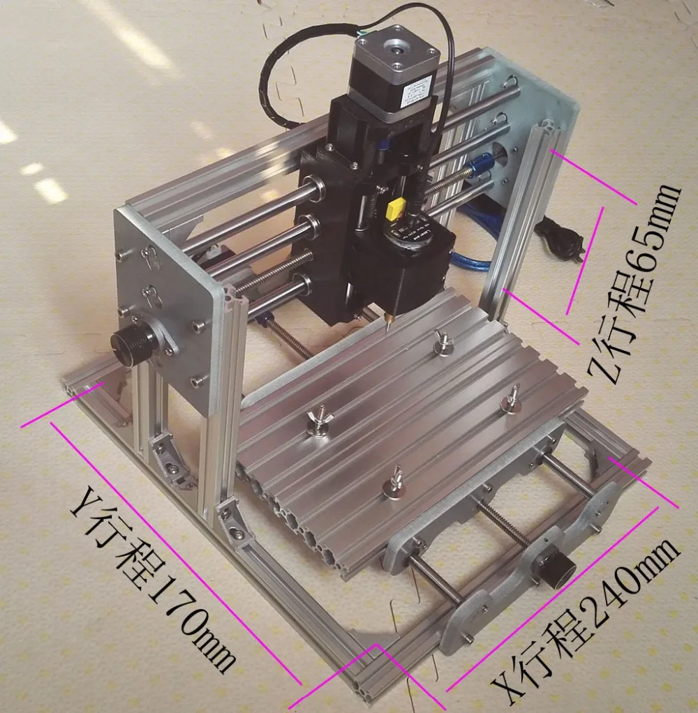 

MINI CNC Router CNC 2417+500mw Laser GRBL control DIY Engraving Machine 240 * 170 * 65mm carving area
