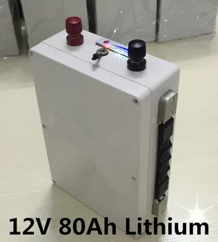 

12V 80Ah Li ion lithium battery pack rechargeable wiht BMS for solar energy solar power sytem UPS scooter electric forklift