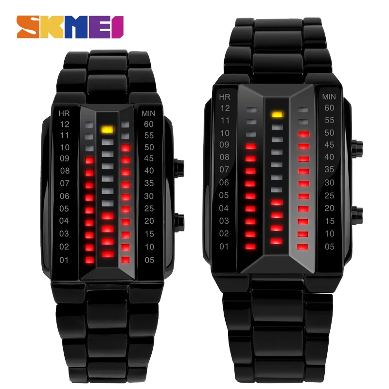

SKMEI Men Women Lovers' Watch Fashion Luxury Clock Digital Watches Waterproof Sport Wristwatch Top Brand erkek kol saati 1013