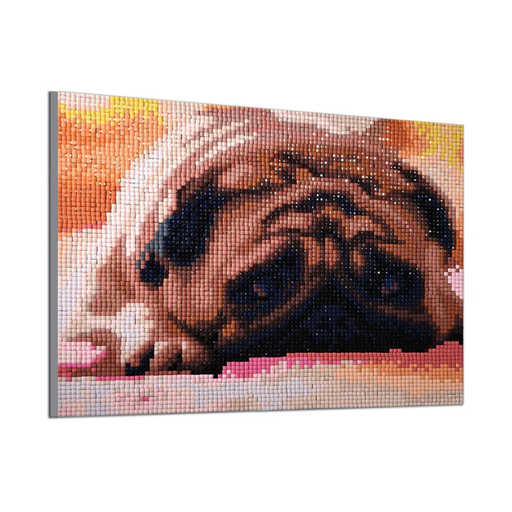 

5D DIY 100%Full Shaped drill Diamond Painting Mosaic Melancholy pug dog Diamond Rhinestone Embroidery Cross Stitch Home Decor