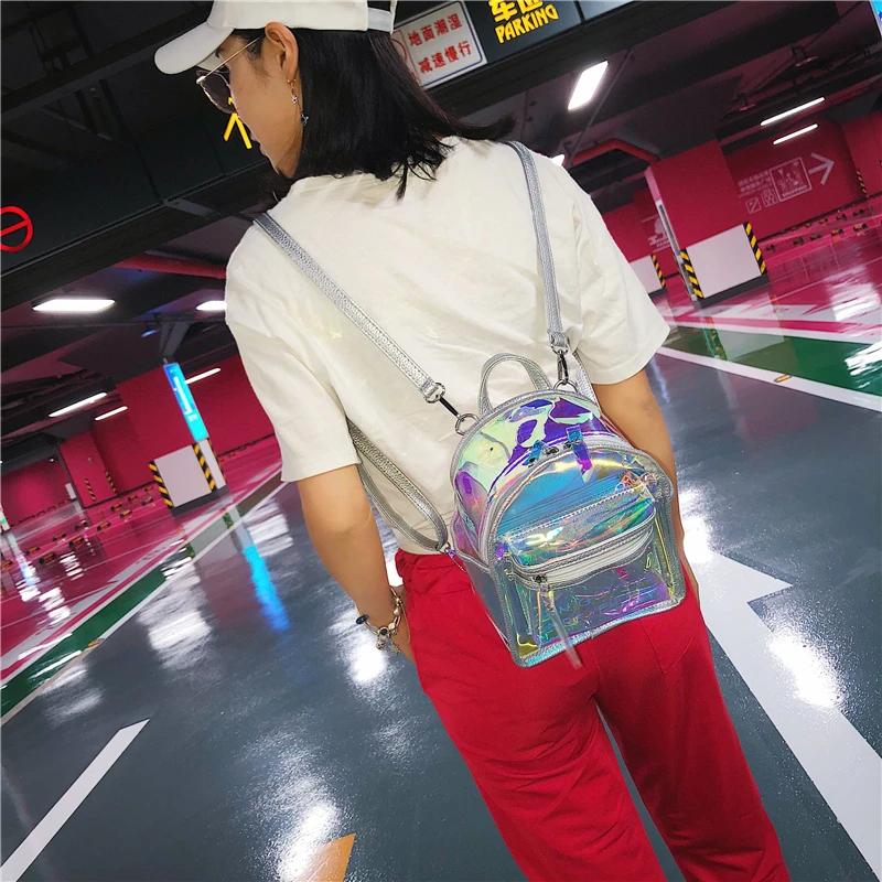 Летний мини-рюкзак для женщин прозрачный милый прозрачный Mochila дизайн рюкзак для девочек-подростков Высокое качество Kawaii голографическая сумка