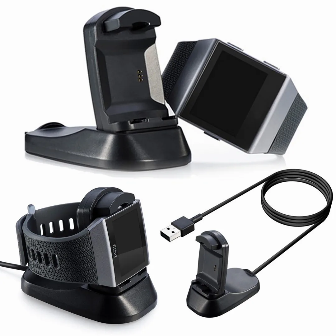 1Pcs Outdoor Multi Tool USB Cable Smart Watch Charger Black TPE For Fitbit Ionic For Outdoor Camping Hiking Survival Tools