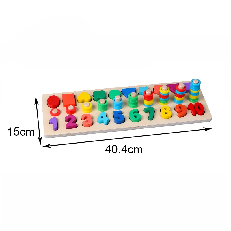 Montessori-Math-Toys-3-In-1-Digital-Shape-Pairing-Rainbow-Rings-Preschool-Counting-Board-Educational-Wooden (5)