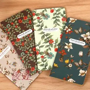 

Free ship!1lot=20pc!Flower and butterfly Notepad /Portable kraft paper notebook/pocketbook /soft copy book/student gift/4 color