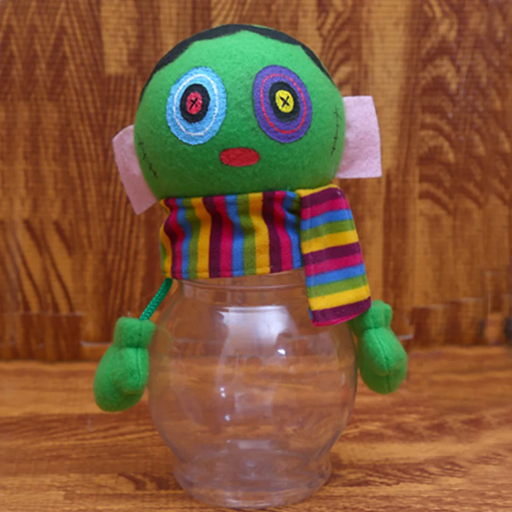

New Halloween Creative Plastic Candy Jar Pumpkin Ghost Cat Zombie Candy Box Candies Bottle Birthday Party Favors Sweets Cans
