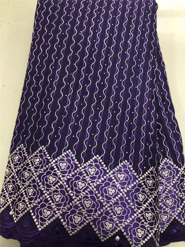 

Wholesales Evening lace fabric high quality2019African Swiss dry lace stones fabric for Nigerian Party Dresses NX566a