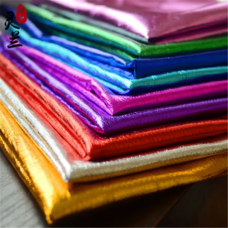 Fabric Decoration Width 120cm Material Shiny Bronzing Stamping Knit