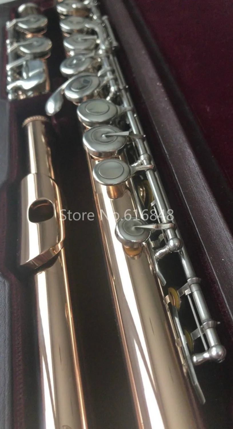 

Gold Lacquer High Quality Muramatsu Flute 16 Keys Closed Holes Brand New Arrival Musical Instrument Flute With Case
