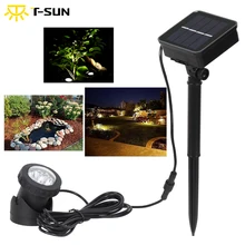 T-SUN Солнечные прожекторы 6 светодиодный IP68 Подводный проекционный свет открытый сад пруд освещение для сада фонтан Пруд и патио
