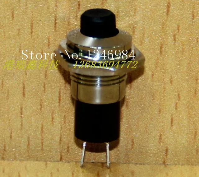 [SA]Taiwan normally open M10 round black metal without lock button switch reset PB605 B by -pass--50pcs/lot | Обустройство дома