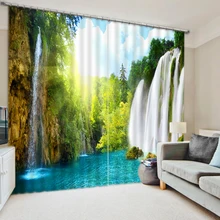 High quality luxury font b curtains b font 3d font b curtains b font custom nature