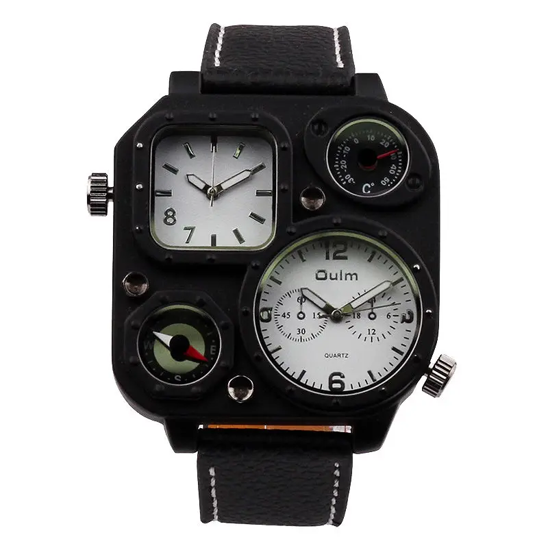 font b Luxury b font font b Oulm b font Men Military Army Dual Time