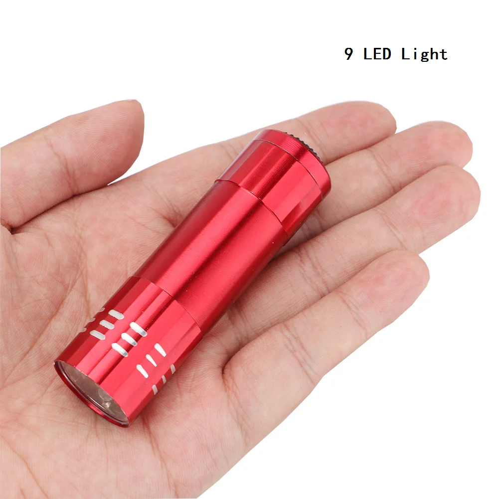 

9 LED Mini Flashlight Flash Torch Lamp AAA Battery Small Pocket Penlight Portable Lantern Light Lamp High Power for Camping