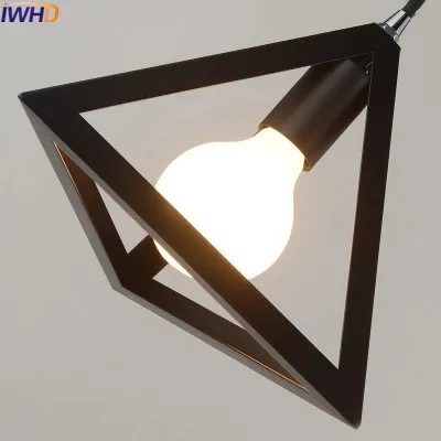 Iwhd hierro moderno Lámparas colgantes creativo blanco negro iluminacion cocina hanglamp Iluminación lámparas para comedor