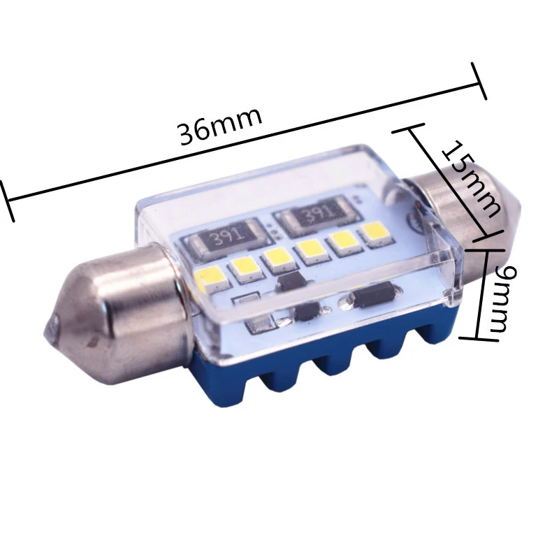 YSY 100 шт. светодиодная гирлянда с can-шиной 31 мм 36 мм 39 мм 42 мм C5W Canbus Led 6SMD 12 V светодиодные лампы освещения автомобиля Купол лампы автомобиля внутренний свет