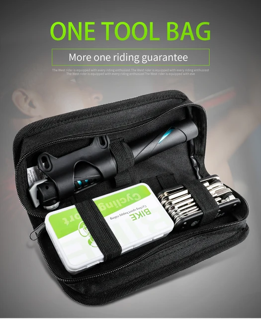 K Di Attrezzi Per Riparazione Bici Set Di Riparazione Biciclette Con Mini Pompa K Di Attrezzi Multifunzione 14 In 1 Custodia Per Bottiglia Per Attrezzi Bici Da 750 Ml - Foto 11