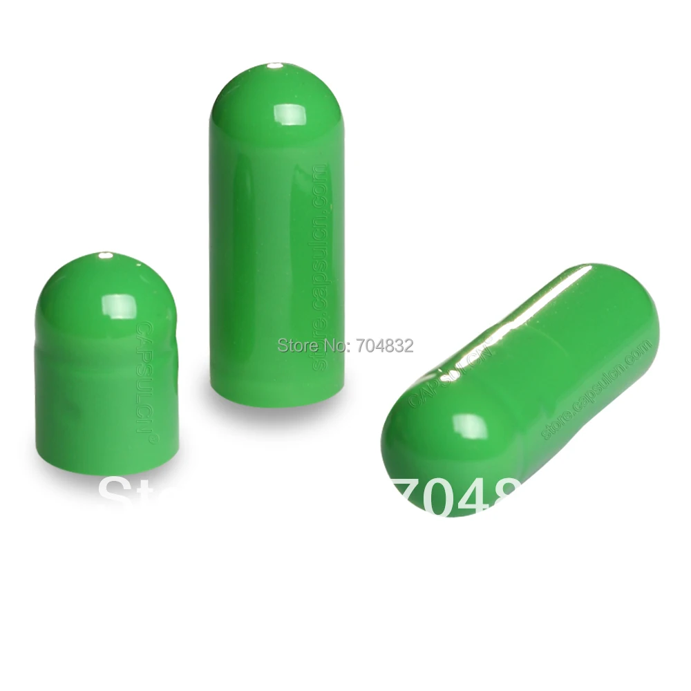 

5000 pcs/Carton Size #00 Apple Green Empty Gelatin Capsule Separated Capsules for Capsule Filler