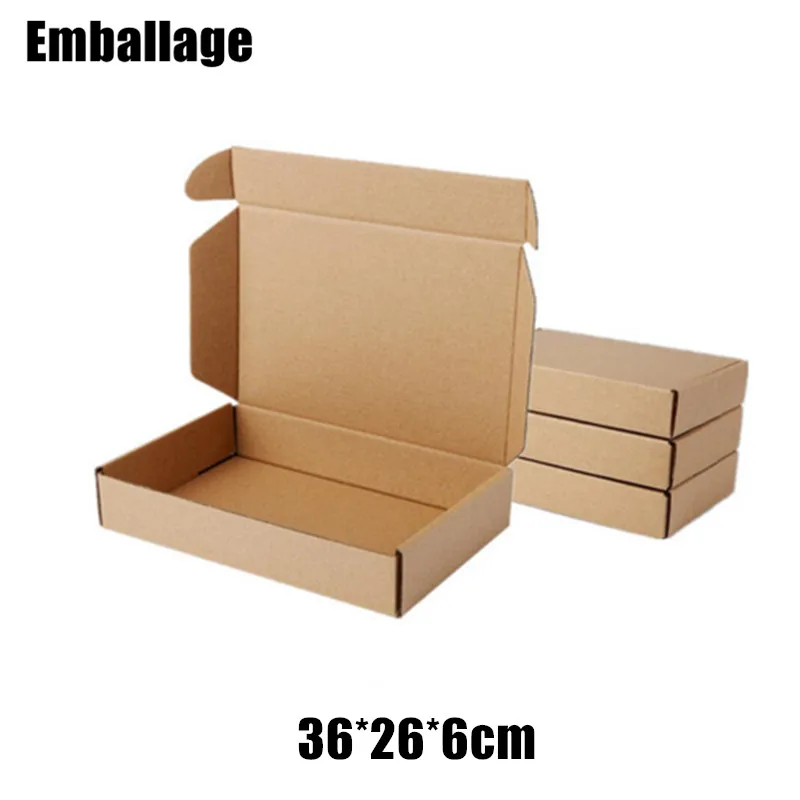 Sale 36*26*6cm 10pcs/lot Brown Kraft Paper Mailing Box Post Pack Boxes